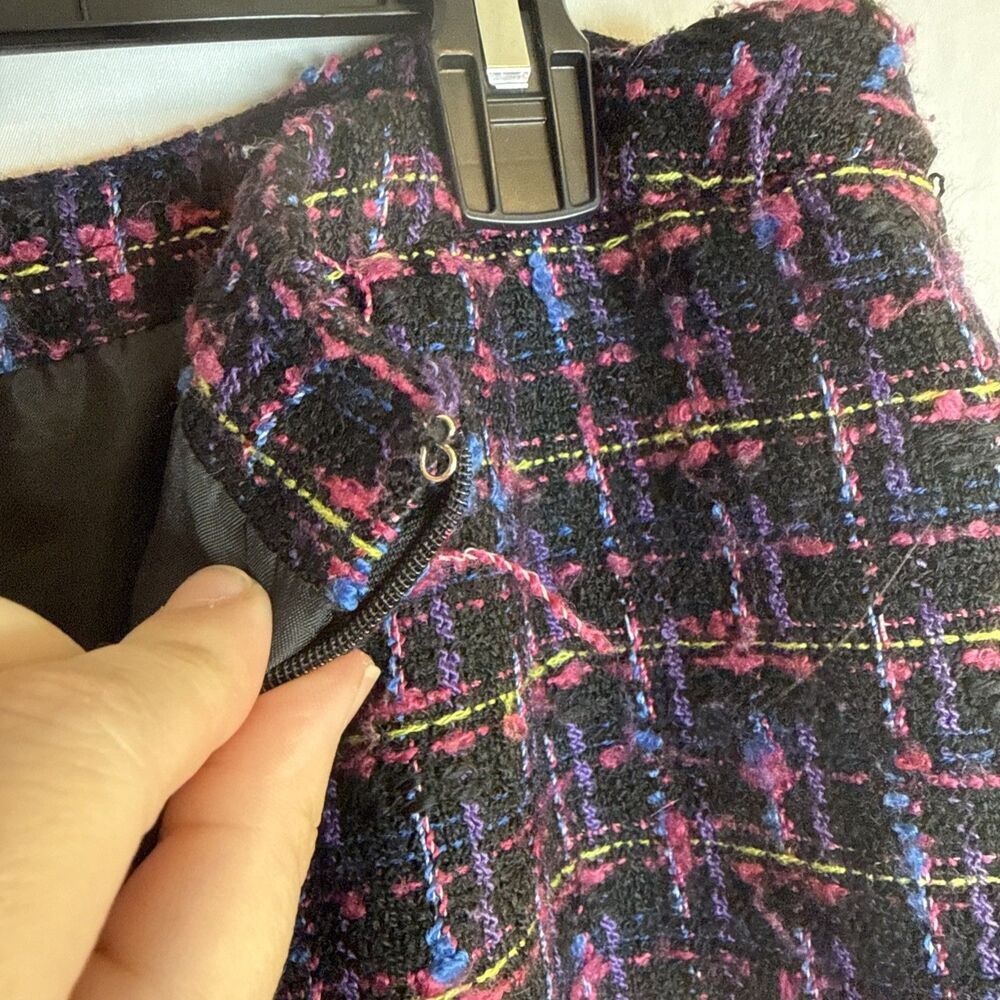 Oscar Oscar De La Renta Colorful Skirt Size 14 Petite Preowned - Picture 14 of 16